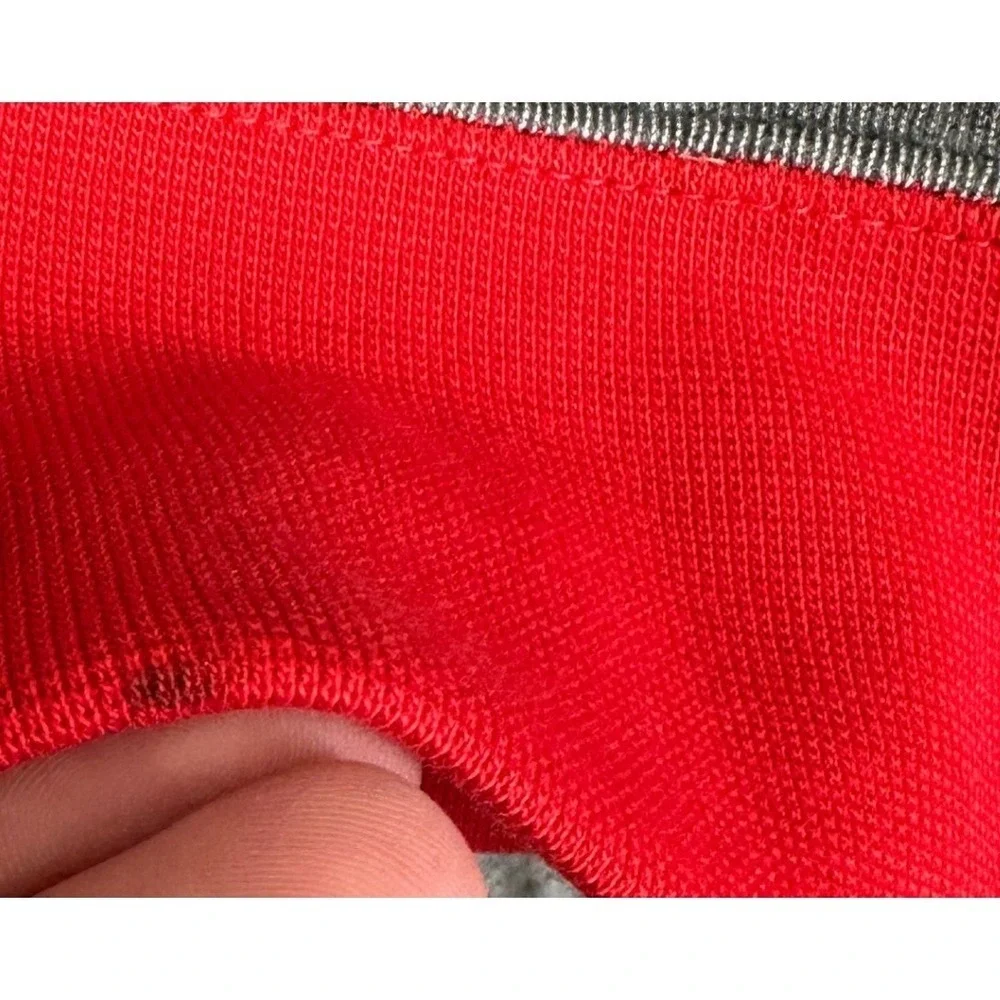 Rutgers Scarlet Knights Nike Sweatshirt Mens Medium Grey Red Colorblock Crewneck